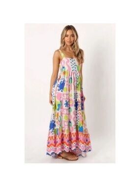 Paper Heart Multicolor Printed Maxi Dress